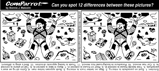 comparrot spot the differences puzzles
